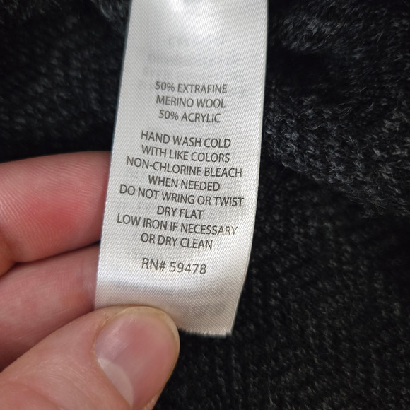 Tahari Gray Herringbone Asymmetrical Zip Wool Blend Moto Jacket Size Large - Picture 6 of 7